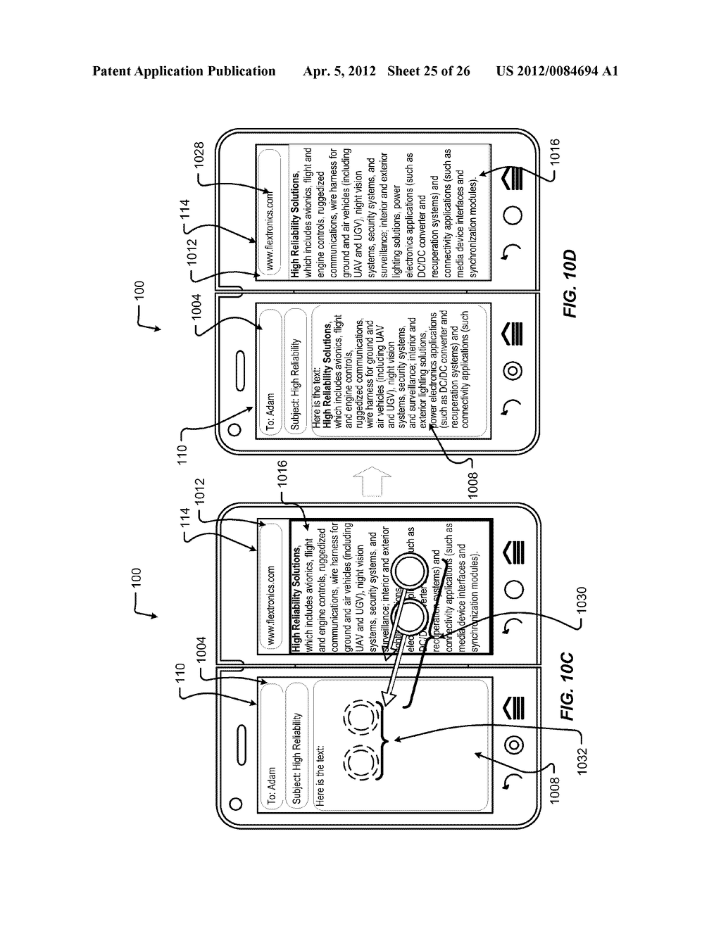 METHOD AND SYSTEM FOR PERFORMING DRAG AND DROP OPERATIONS ON A DEVICE VIA     USER GESTURES - diagram, schematic, and image 26