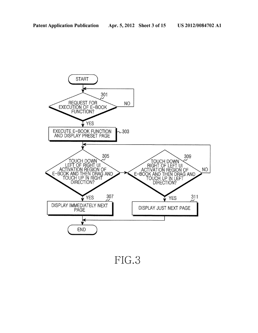 APPARATUS AND METHOD FOR TURNING E-BOOK PAGES IN PORTABLE TERMINAL - diagram, schematic, and image 04