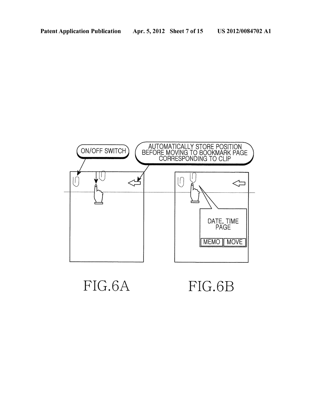 APPARATUS AND METHOD FOR TURNING E-BOOK PAGES IN PORTABLE TERMINAL - diagram, schematic, and image 08