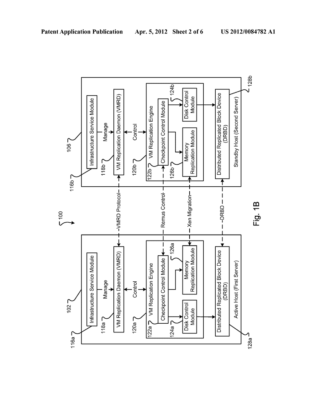 Method and Apparatus for Efficient Memory Replication for High     Availability (HA) Protection of a Virtual Machine (VM) - diagram, schematic, and image 03