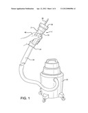 Dust collecting vacuum hose attachment diagram and image