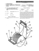 Small hand carried barrel shaped case used for the storage and dispensing     of spools of electrical wire diagram and image