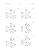 MATERIAL FOR ORGANIC ELECTROLUMINESCENCE DEVICE AND ORGANIC     ELECTROLUMINESCENCE DEVICE USING THE SAME diagram and image