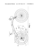 Lever enhanced pedaling system with wrap around chain propulsion system diagram and image