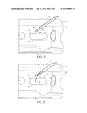 CURVED FILM COOLING HOLES FOR TURBINE AIRFOIL AND RELATED METHOD diagram and image