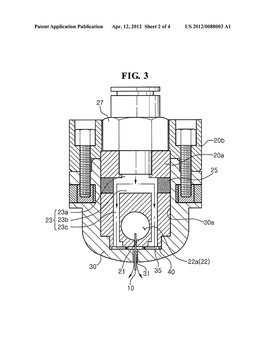 INJECTION NOZZLE FOR ELECTROSPINNING AND ELECTROSPINNING DEVICE USING SAME - diagram, schematic, and image 03