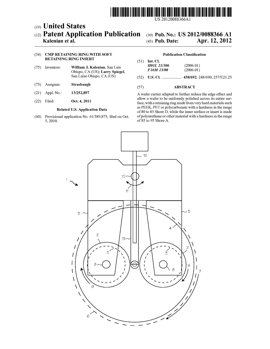 CMP Retaining Ring with Soft Retaining Ring Insert - diagram, schematic, and image 01