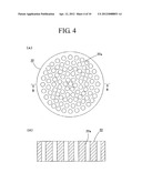 MOLDING MATERIAL FOR EXTRUSION FOAM MOLDING, PROCESS FOR PRODUCING SAME,     WOODY MOLDED FOAM PRODUCED FROM THE MOLDING MATERIAL, AND PROCESS AND     APPARATUS FOR PRODUCING THE WOODY MOLDED FOAM diagram and image