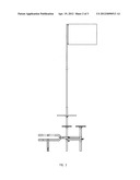 Table/bar stool/ flagpole combination kit to attach to vehicle s trailer     hitch diagram and image