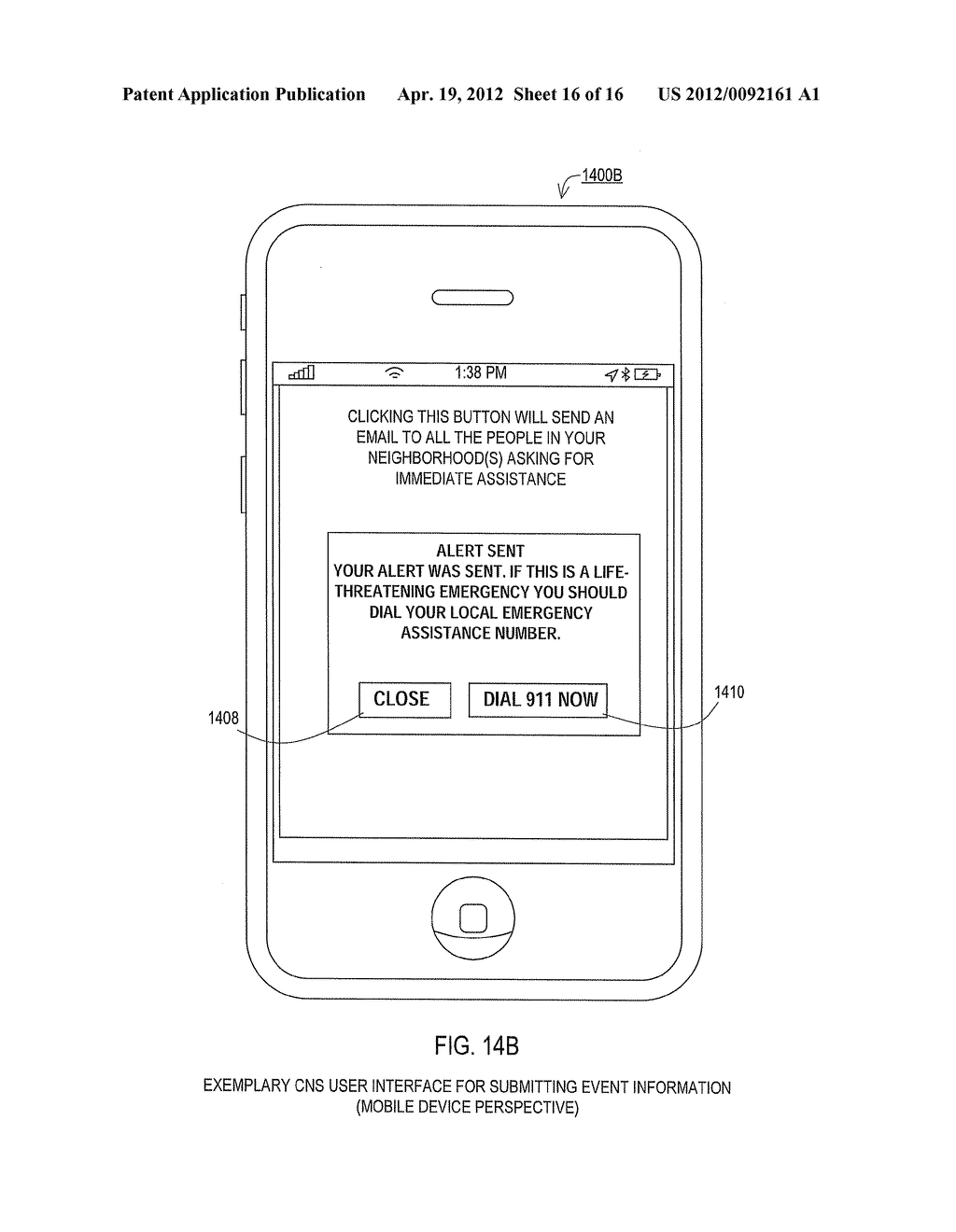 SYSTEMS AND METHODS FOR NOTIFYING PROXIMAL COMMUNITY MEMBERS OF AN     EMERGENCY OR EVENT - diagram, schematic, and image 17