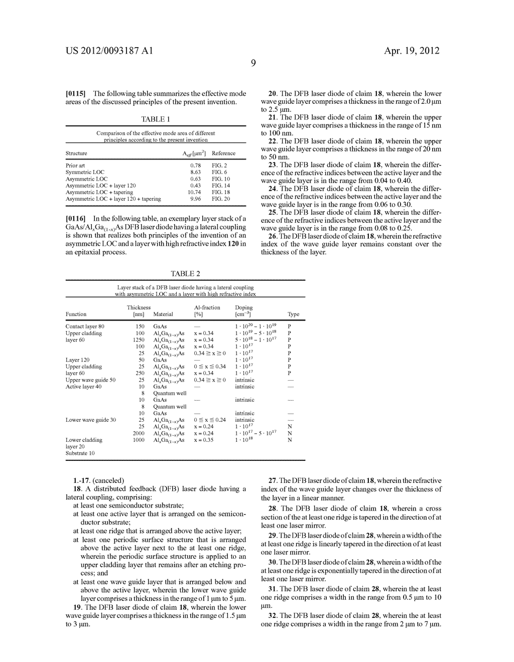 DFB Laser Diode Having a Lateral Coupling for Large Output Power - diagram, schematic, and image 26