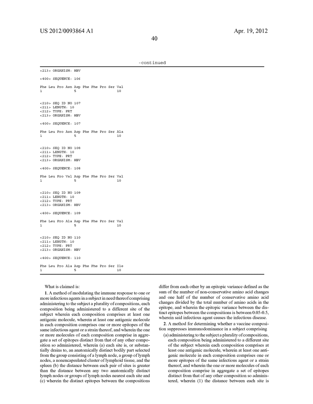 Methods and Compositions for Polytopic Vaccination - diagram, schematic, and image 49