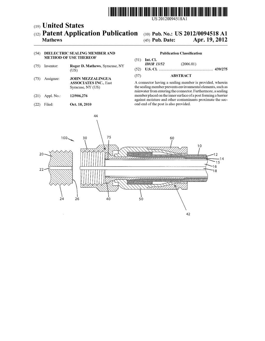 DIELECTRIC SEALING MEMBER AND METHOD OF USE THEREOF - diagram, schematic, and image 01