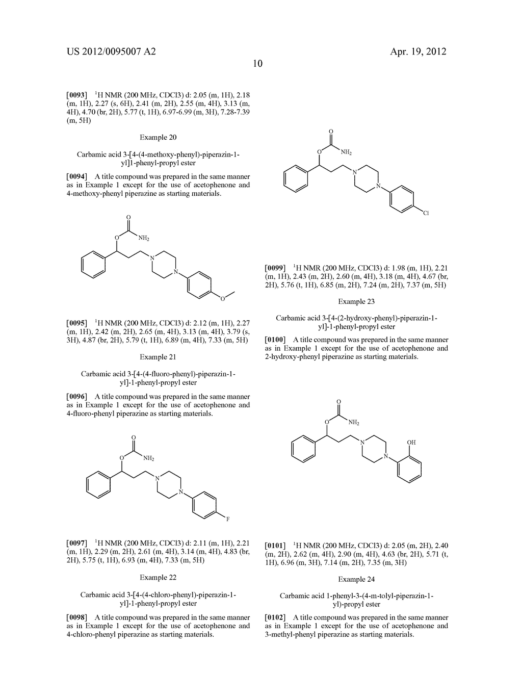 CARBAMOYLOXY ARYLALKAN ARYLPIPERAZINE ANALGESICS - diagram, schematic, and image 11
