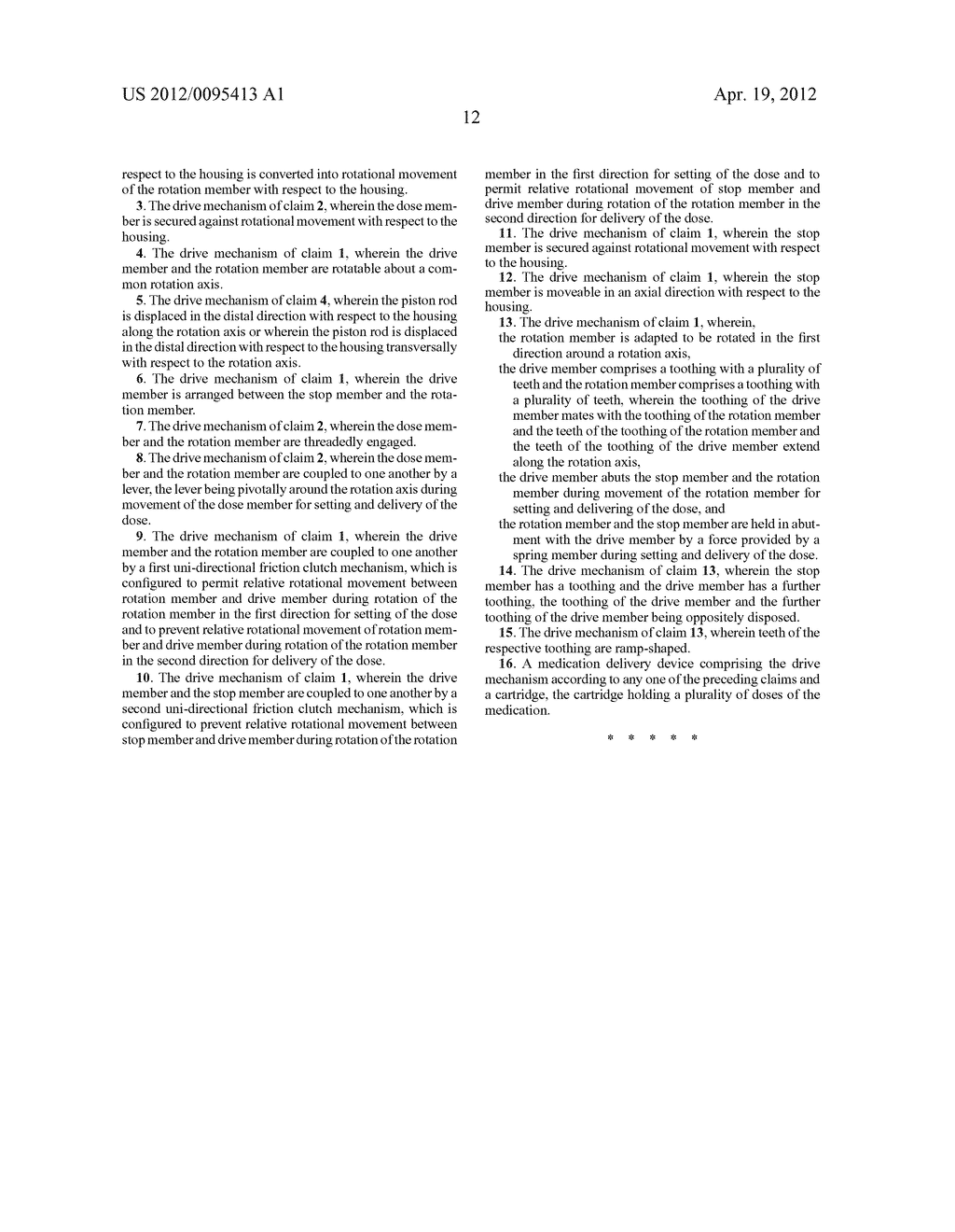 Drive Mechanism for a Medication Delivery Device and Medication Delivery     Device - diagram, schematic, and image 28