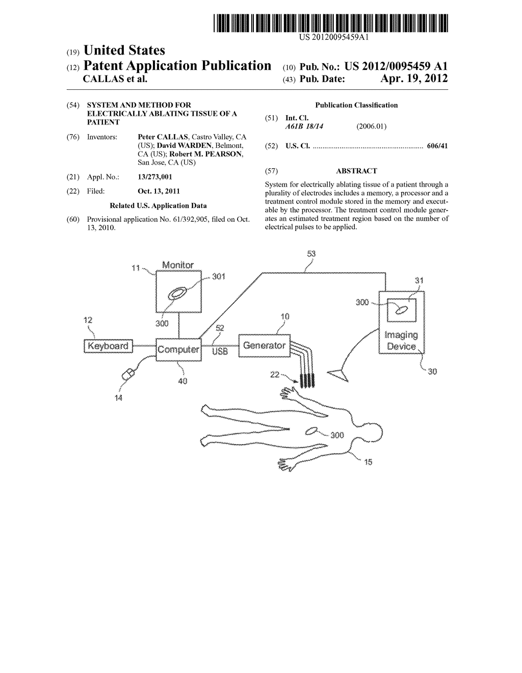 System and Method for Electrically Ablating Tissue of a Patient - diagram, schematic, and image 01