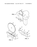 ARTICLE AND CORRESPONDING KIT INCLUDING AN ARTICLE FOR RECEIVING AND     SUPPORTING AN INSERTING PORTION OF A CIRCULAR SAW BLADE AND A ROUTER BIT     IN IMMERSING FASHION WITHIN A VOLUME OF A CLEANING FLUID diagram and image