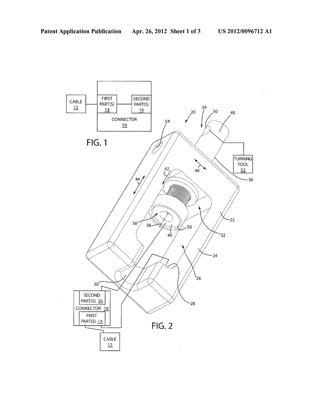 APPARATUS AND METHOD FOR ASSEMBLING A COMPRESSION-TYPE CONNECTOR TO A     CABLE - diagram, schematic, and image 02