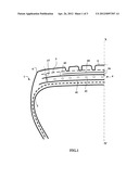 Tire for Heavy Vehicles Comprising a Layer of Peripheral Reinforcement     Elements diagram and image