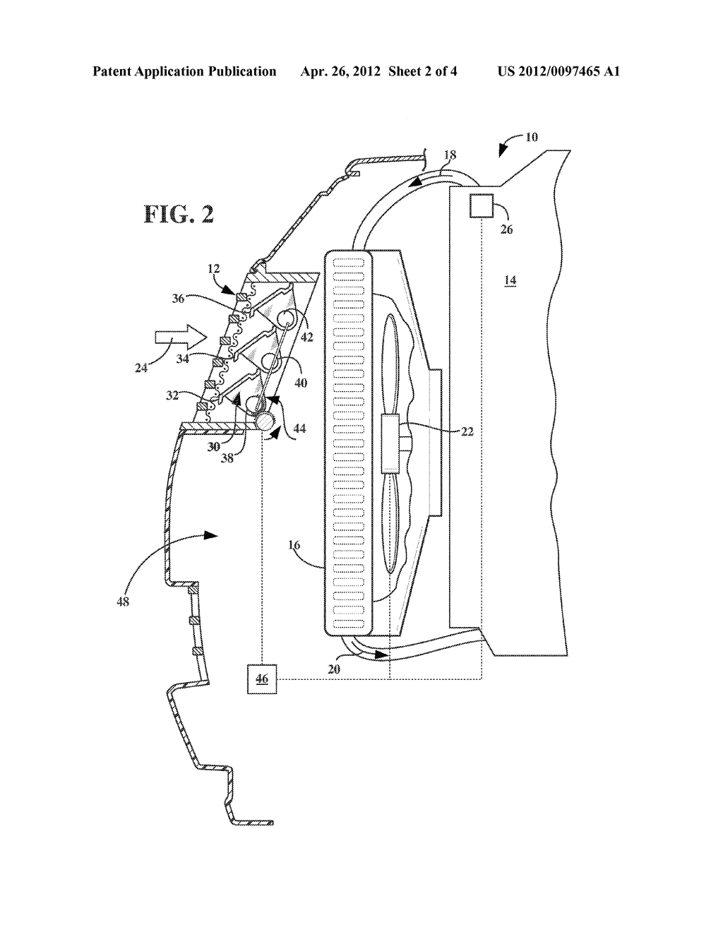 SYSTEM AND METHOD FOR CONTROLLING A SHUTTER IN A VEHICLE VIA A COOLING FAN     DUTY-CYCLE - diagram, schematic, and image 03