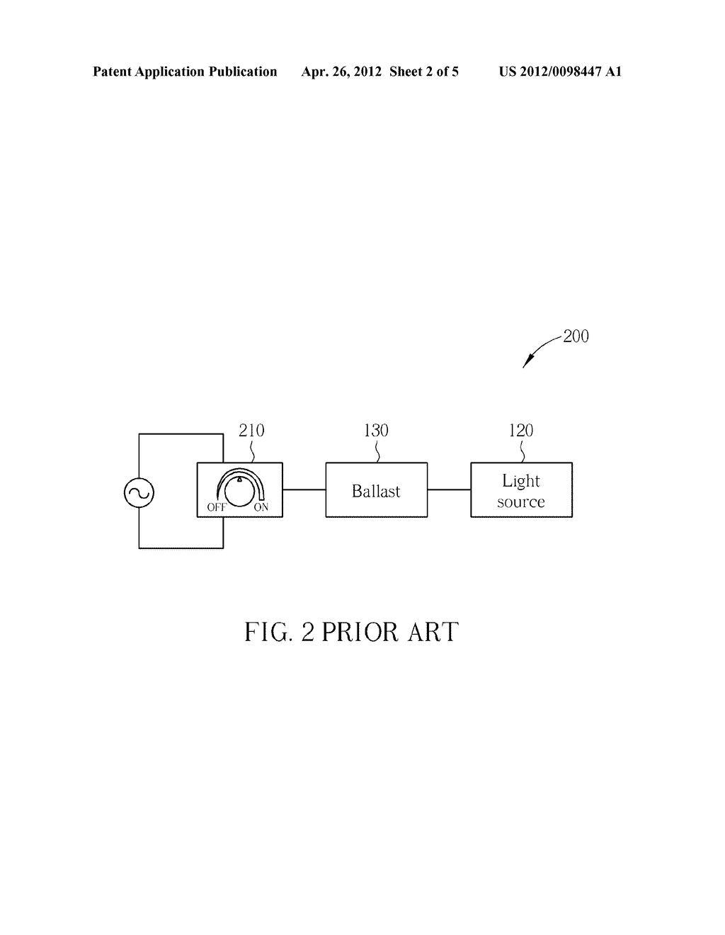 METHOD FOR ADJUSTING LIGHT BRIGHTNESS USING A TOGGLE SWITCH AND RELATED     ILLUMINANT SYSTEM - diagram, schematic, and image 03