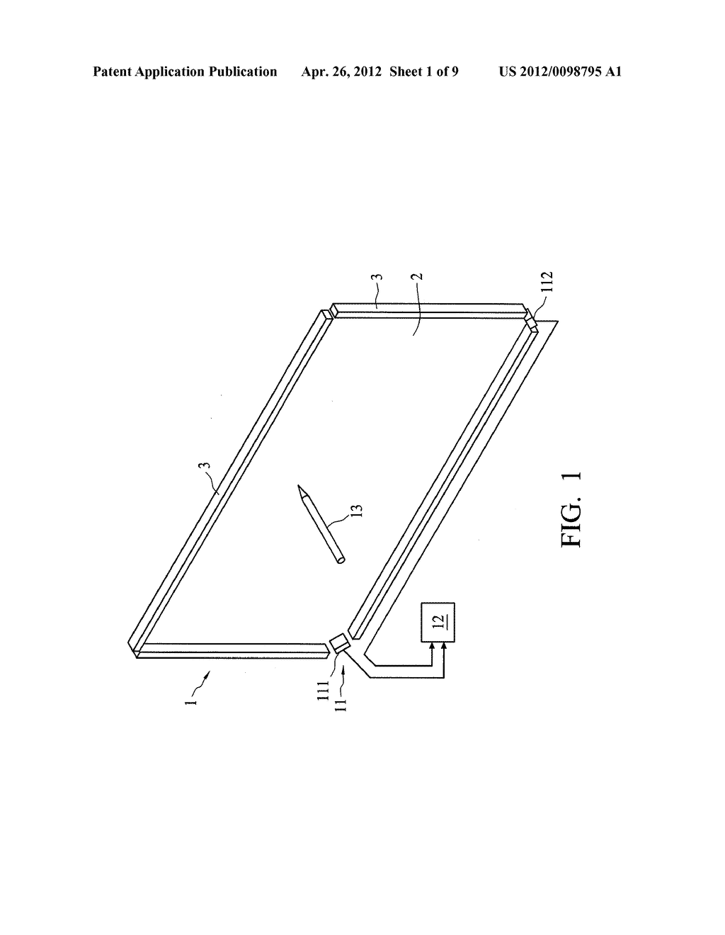 OPTICAL TOUCH SCREEN SYSTEM AND SENSING METHOD FOR THE SAME - diagram, schematic, and image 02