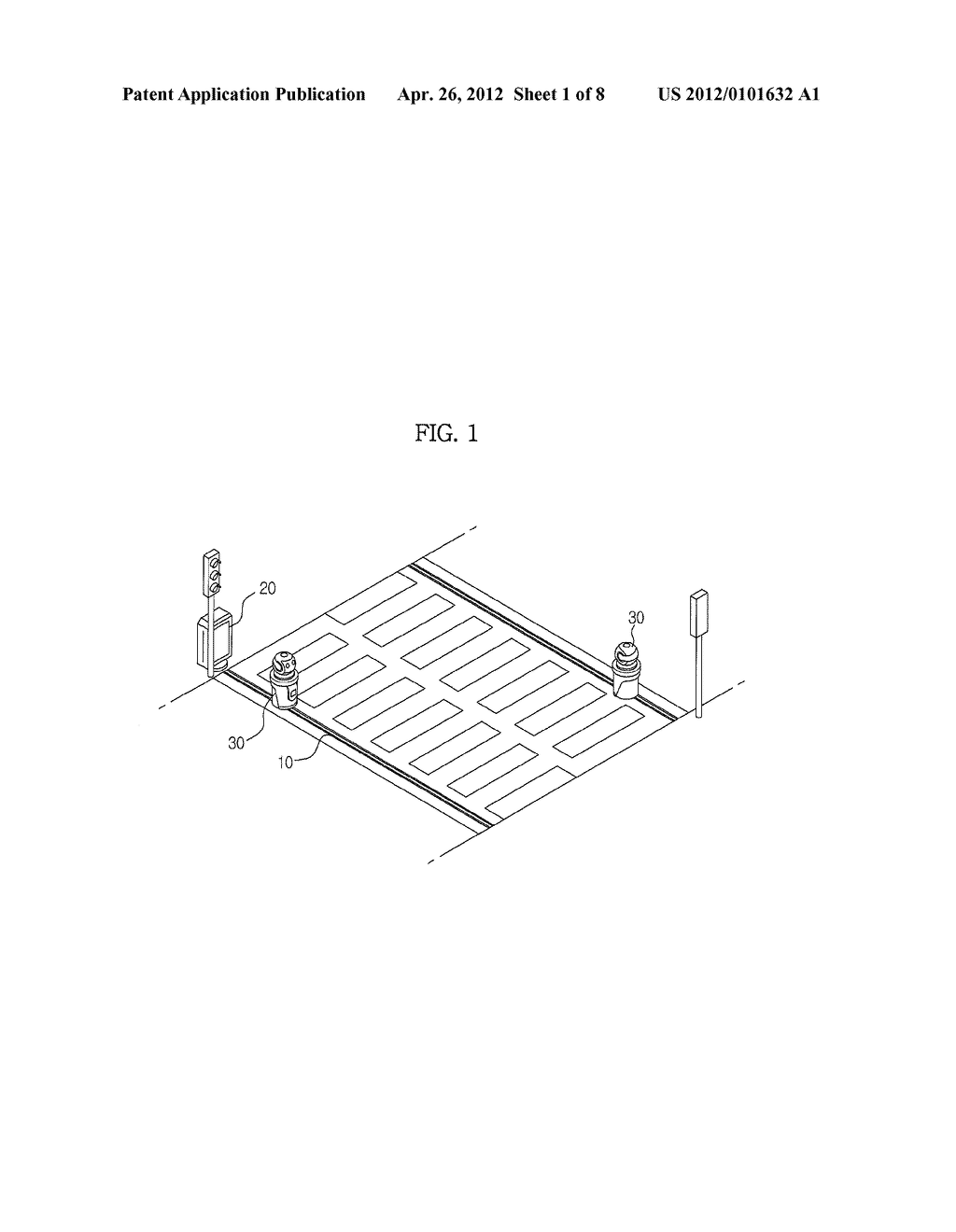 CROSSWALK WALKING ASSISTANCE SYSTEM AND METHOD OF CONTROLLING THE SAME - diagram, schematic, and image 02