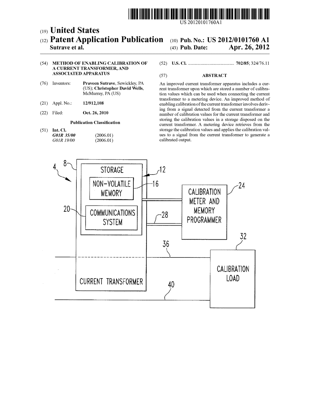 Method of Enabling Calibration of a Current Transformer, and Associated     Apparatus - diagram, schematic, and image 01