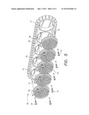 CLEANING APPARATUS FOR POOL CLEANING VEHICLE WITH ENDLESS LOOP TRACK diagram and image