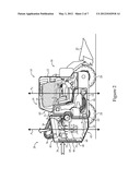 METHOD OF MIXING EXHAUST GAS EXITING AN EXHAUST STACK OUTLET WITH COOLING     AIR EXITING A COOLING PACKAGE OUTLET AND MACHINE USING SAME diagram and image