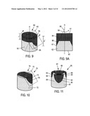 CUTTING ELEMENT STRUCTURE WITH SLOPED SUPERABRASIVE LAYER diagram and image