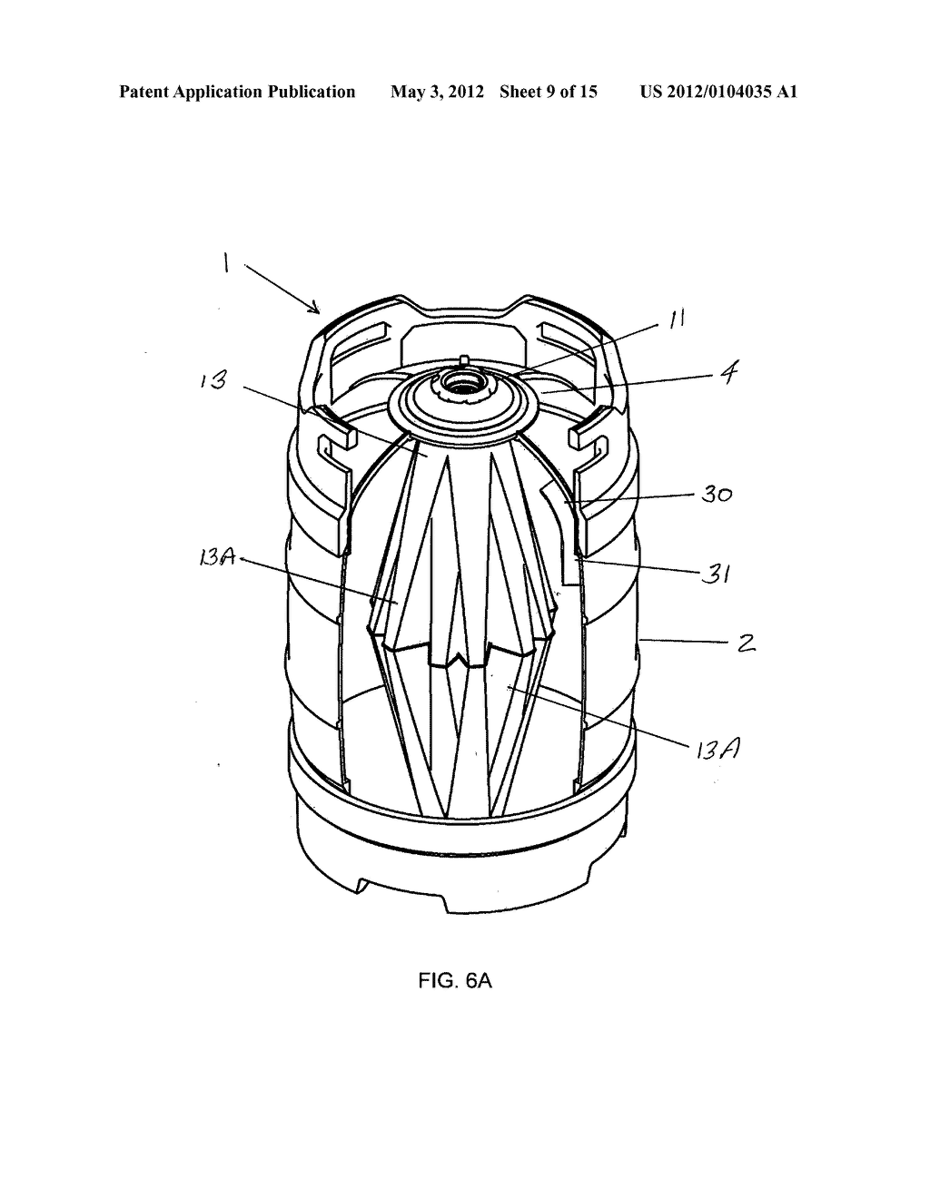 Reusable beer keg - diagram, schematic, and image 10