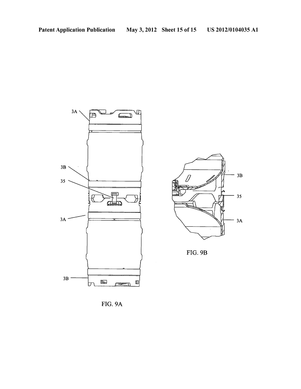 Reusable beer keg - diagram, schematic, and image 16