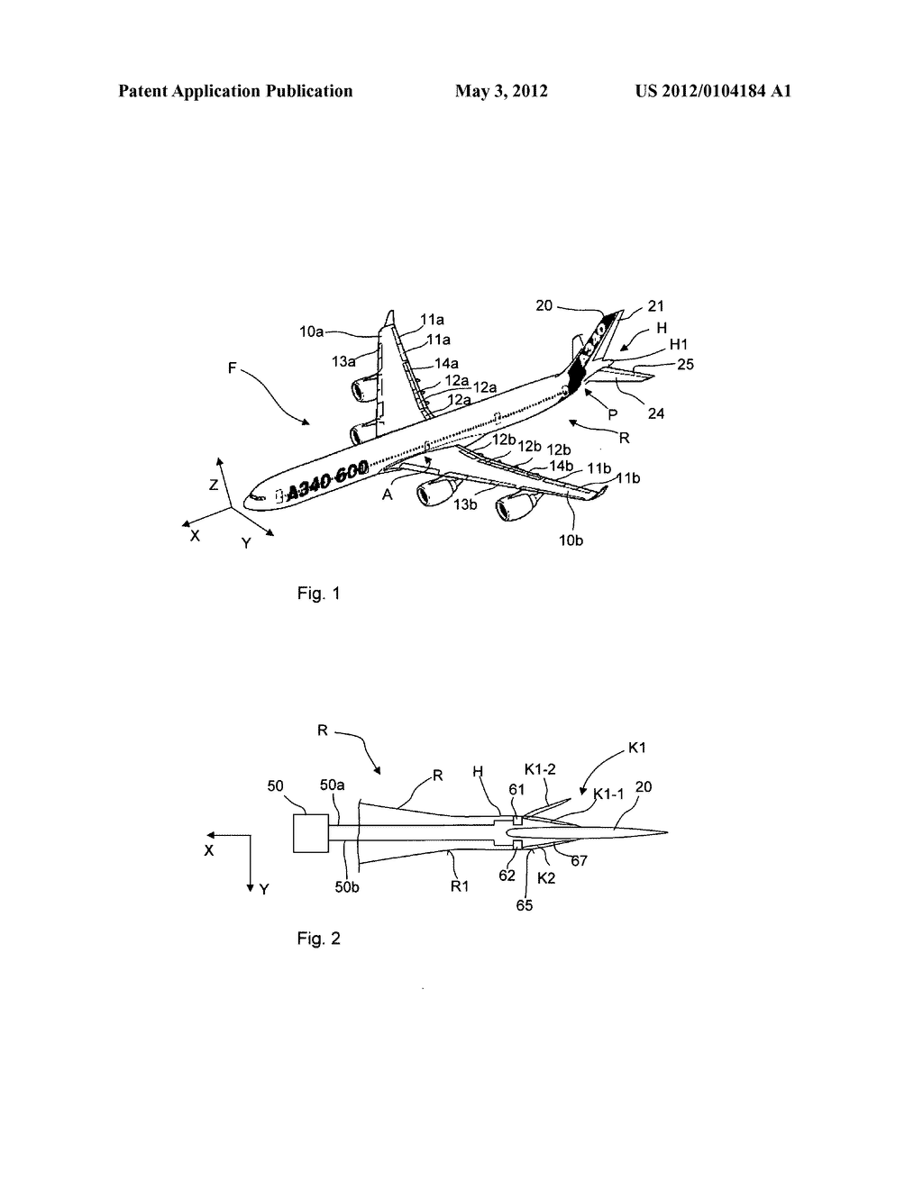 AIRCRAFT COMPRISING A DEVICE FOR INFLUENCING THE DIRECTIONAL STABILITY OF     THE AIRCRAFT, AND A METHOD FOR INFLUENCING THE DIRECTIONAL STABILITY OF     THE AIRCRAFT - diagram, schematic, and image 02