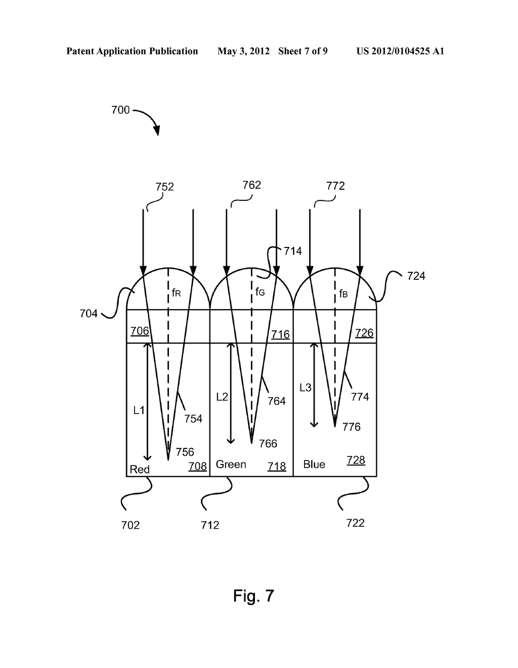 IMAGE SENSOR WITH COLOR PIXELS HAVING UNIFORM LIGHT ABSORPTION DEPTHS - diagram, schematic, and image 08