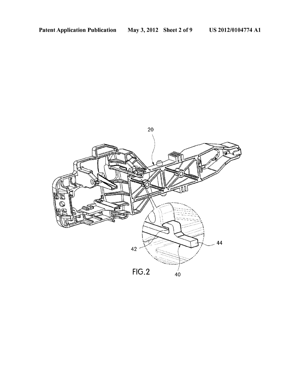 OUTSIDE HANDLE ASSEMBLY OF VEHICLE - diagram, schematic, and image 03