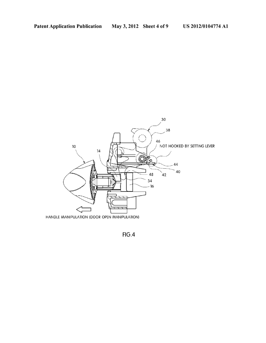 OUTSIDE HANDLE ASSEMBLY OF VEHICLE - diagram, schematic, and image 05