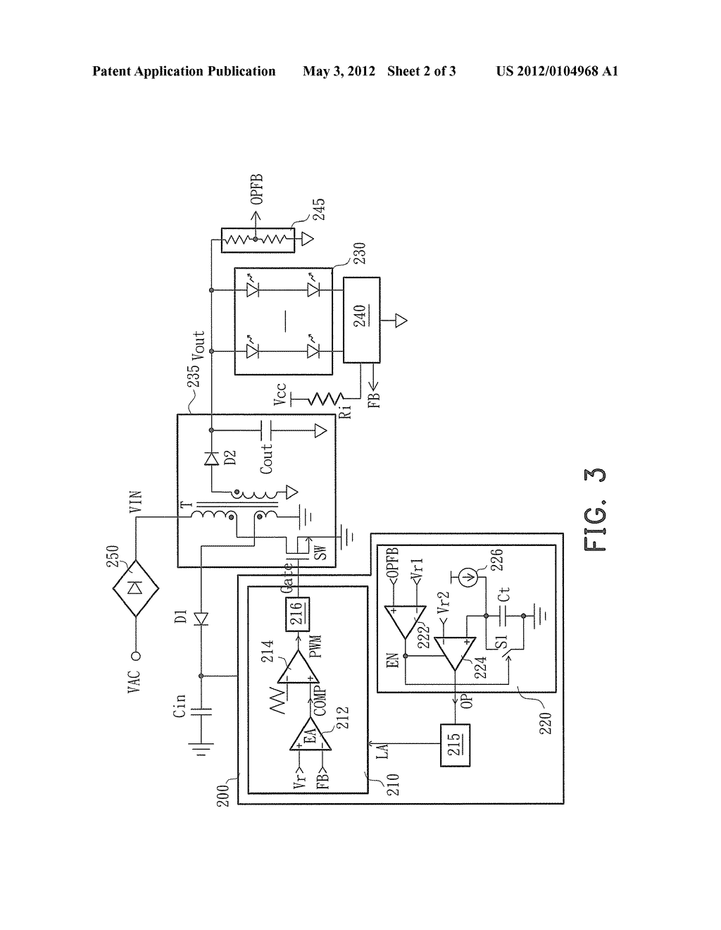 POWER CONVERTING CONTROLLER AND LIGHT-EMITTING DIODE DRIVING CIRCUIT - diagram, schematic, and image 03