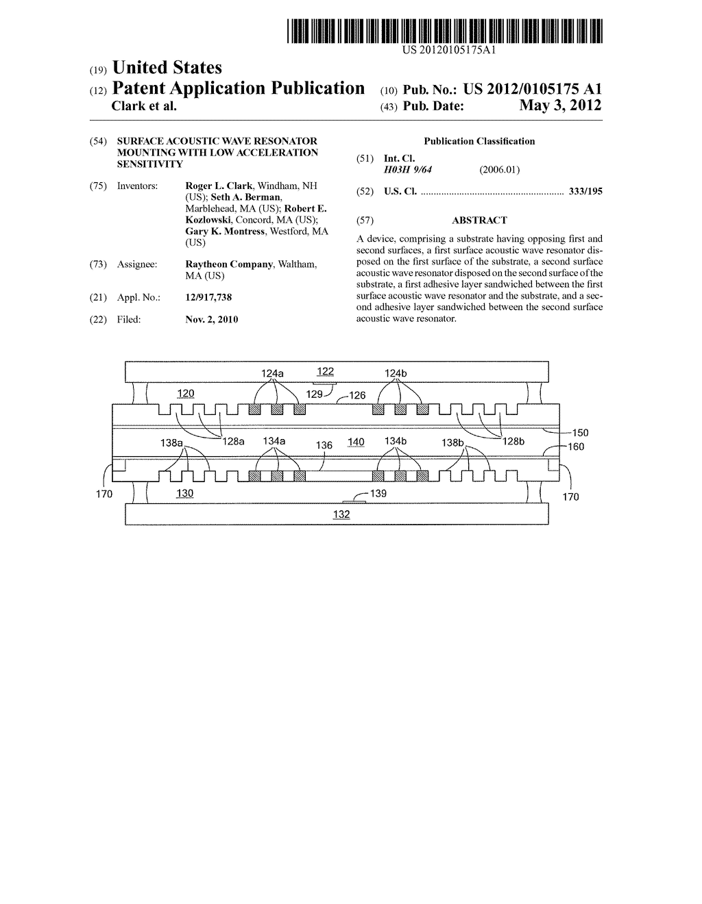 SURFACE ACOUSTIC WAVE RESONATOR MOUNTING WITH LOW ACCELERATION SENSITIVITY - diagram, schematic, and image 01