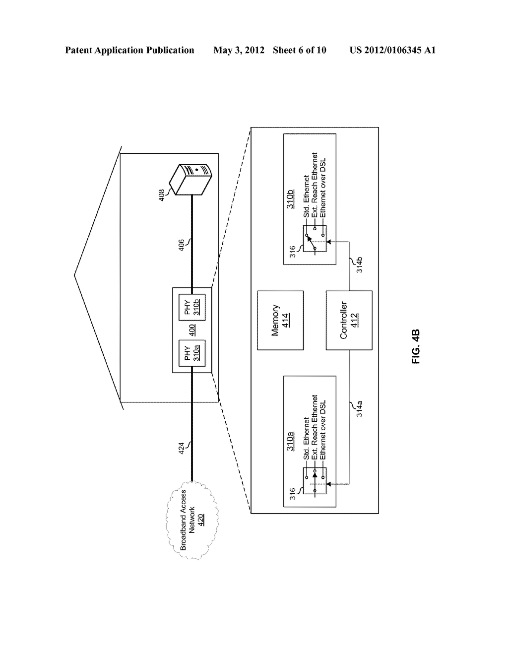 Method and System for Network Communications Via a Configurable Multi-Use     Ethernet PHY - diagram, schematic, and image 07