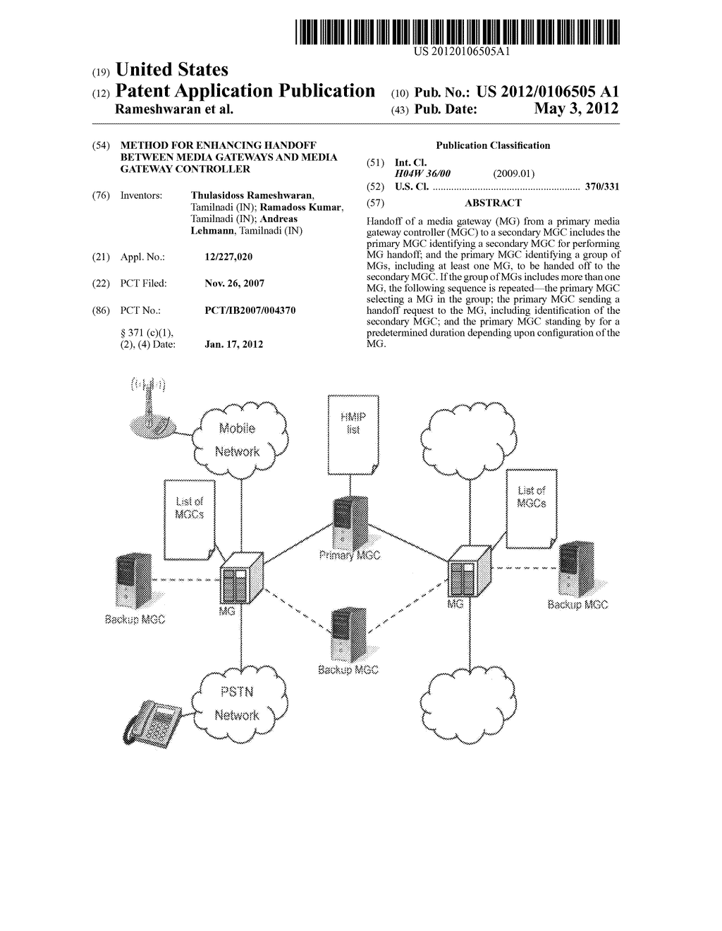 Method For Enhancing Handoff Between Media Gateways And Media Gateway     Controller - diagram, schematic, and image 01