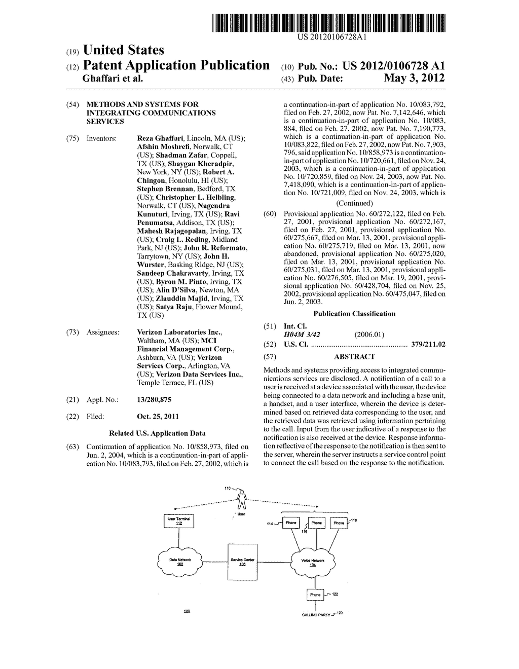 METHODS AND SYSTEMS FOR INTEGRATING COMMUNICATIONS SERVICES - diagram, schematic, and image 01