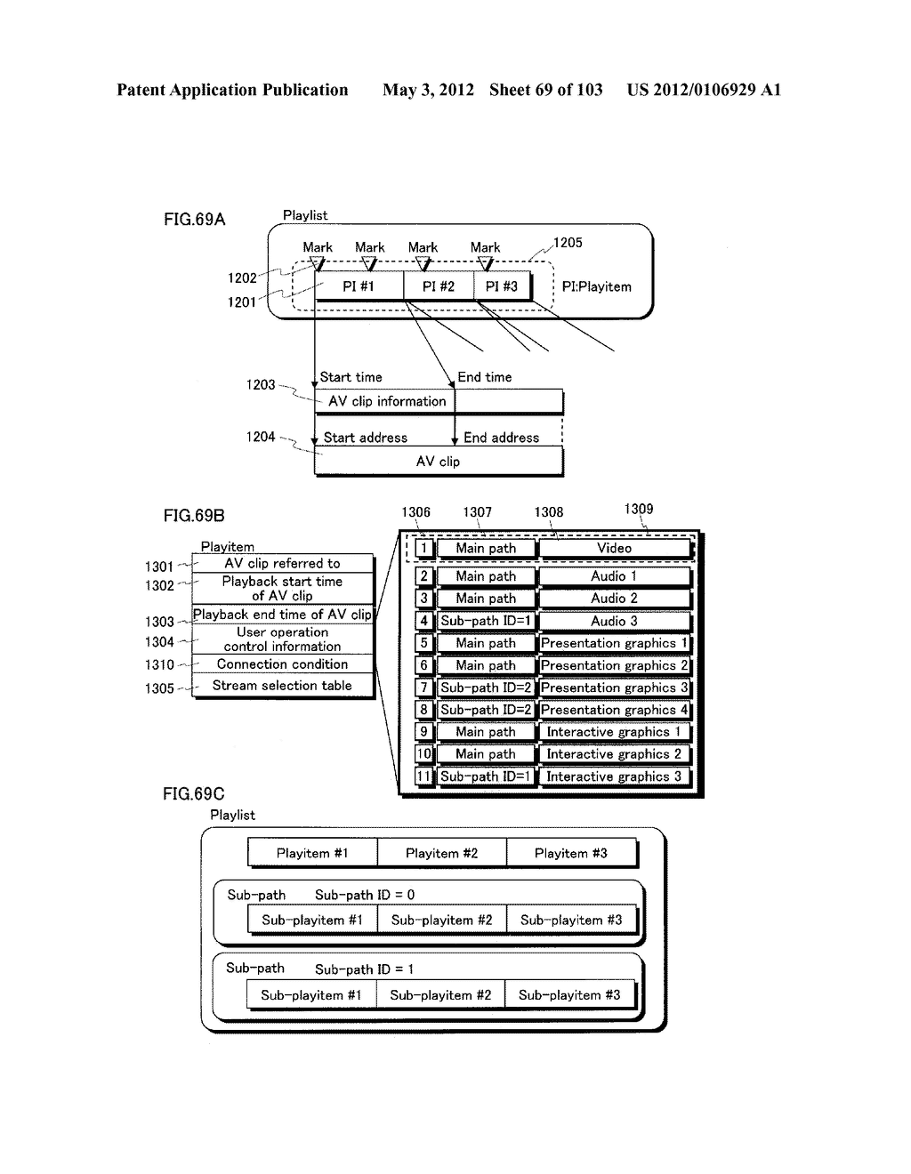 PLAYBACK DEVICE, INTEGRATED CIRCUIT, RECORDING MEDIUM - diagram, schematic, and image 70