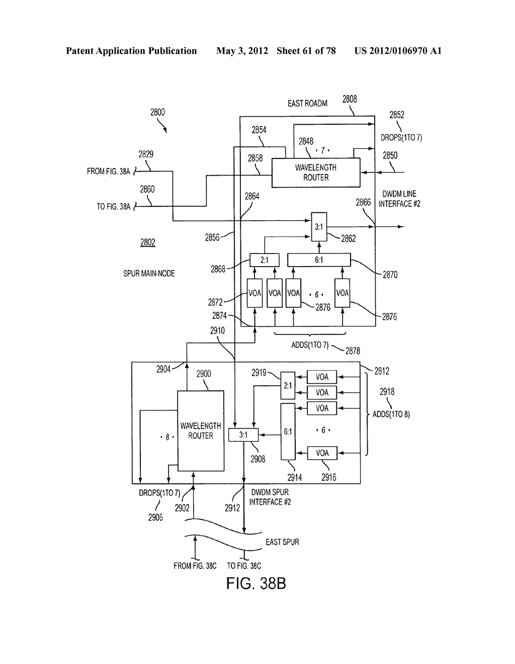 RECONFIGURABLE OPTICAL ADD DROP MULTIPLEXER CORE DEVICE, PROCEDURE AND     SYSTEM USING SUCH DEVICE, OPTICAL LIGHT DISTRIBUTOR, AND COUPLING-RATIO     ASSIGNING PROCEDURE - diagram, schematic, and image 62