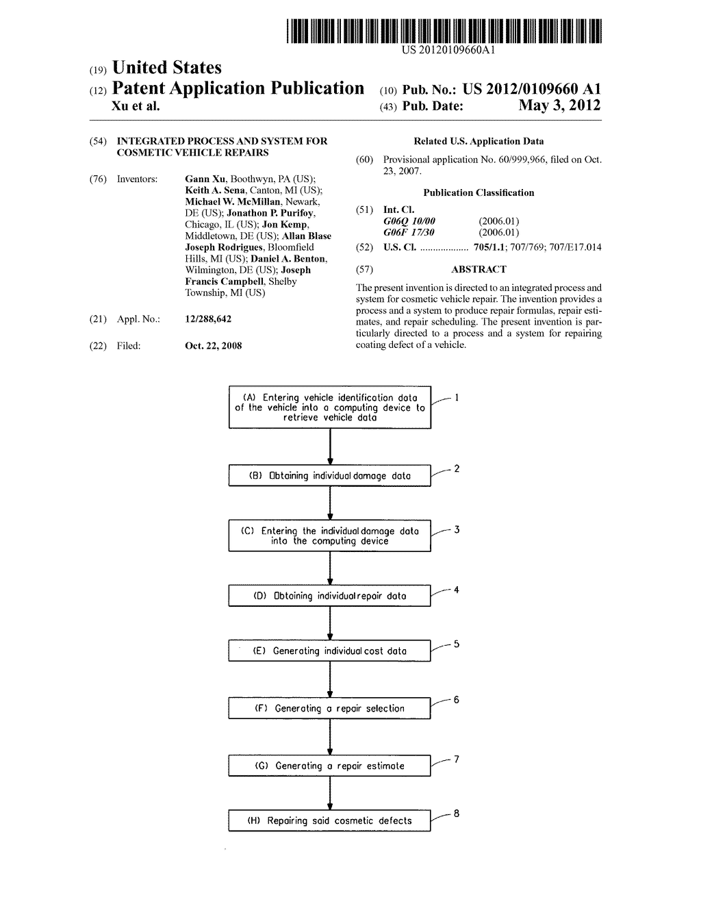 Integrated process and system for cosmetic vehicle repairs - diagram, schematic, and image 01