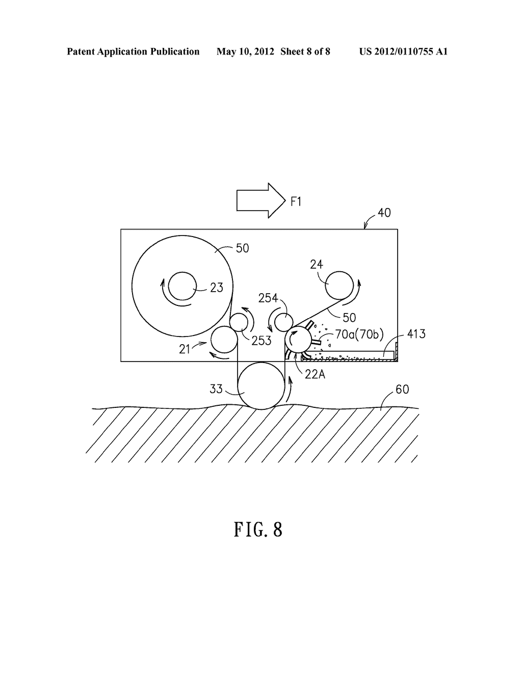 Cleaning Device with Electrostatic Sheet Auto Rolling - diagram, schematic, and image 09