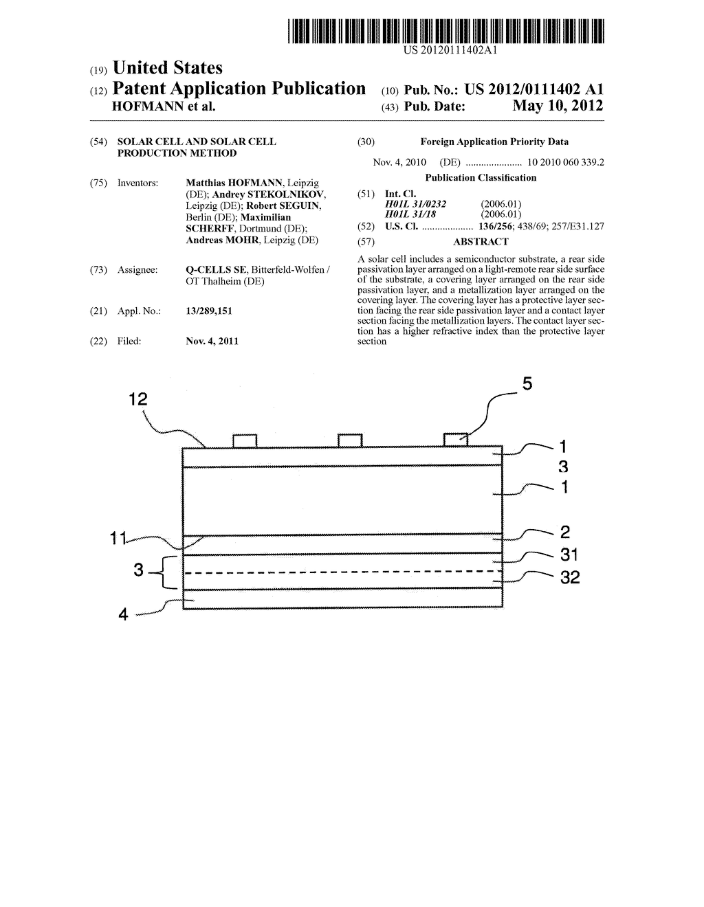 SOLAR CELL AND SOLAR CELL PRODUCTION METHOD - diagram, schematic, and image 01