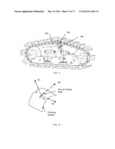 Suspension for an endless track climbing machine diagram and image