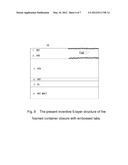 ENVIRONMENT-FRIENDLY FOAMED CONTAINER CLOSURE LAMINATE WITH EMBOSSED TABS diagram and image