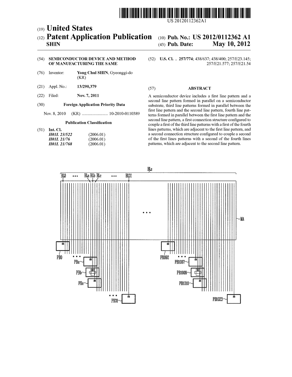 SEMICONDUCTOR DEVICE AND METHOD OF MANUFACTURING THE SAME - diagram, schematic, and image 01